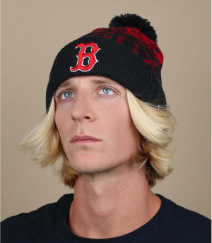 bonnet bleu rouge Boston Bonnet MLB Sport Knit Boston