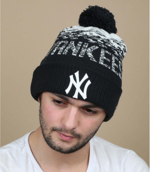 bonnet pompon bleu Yankees Bonnet MLB Sport Knit NY